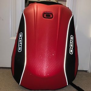 Red OGIO Hard Motorcycle Backpack